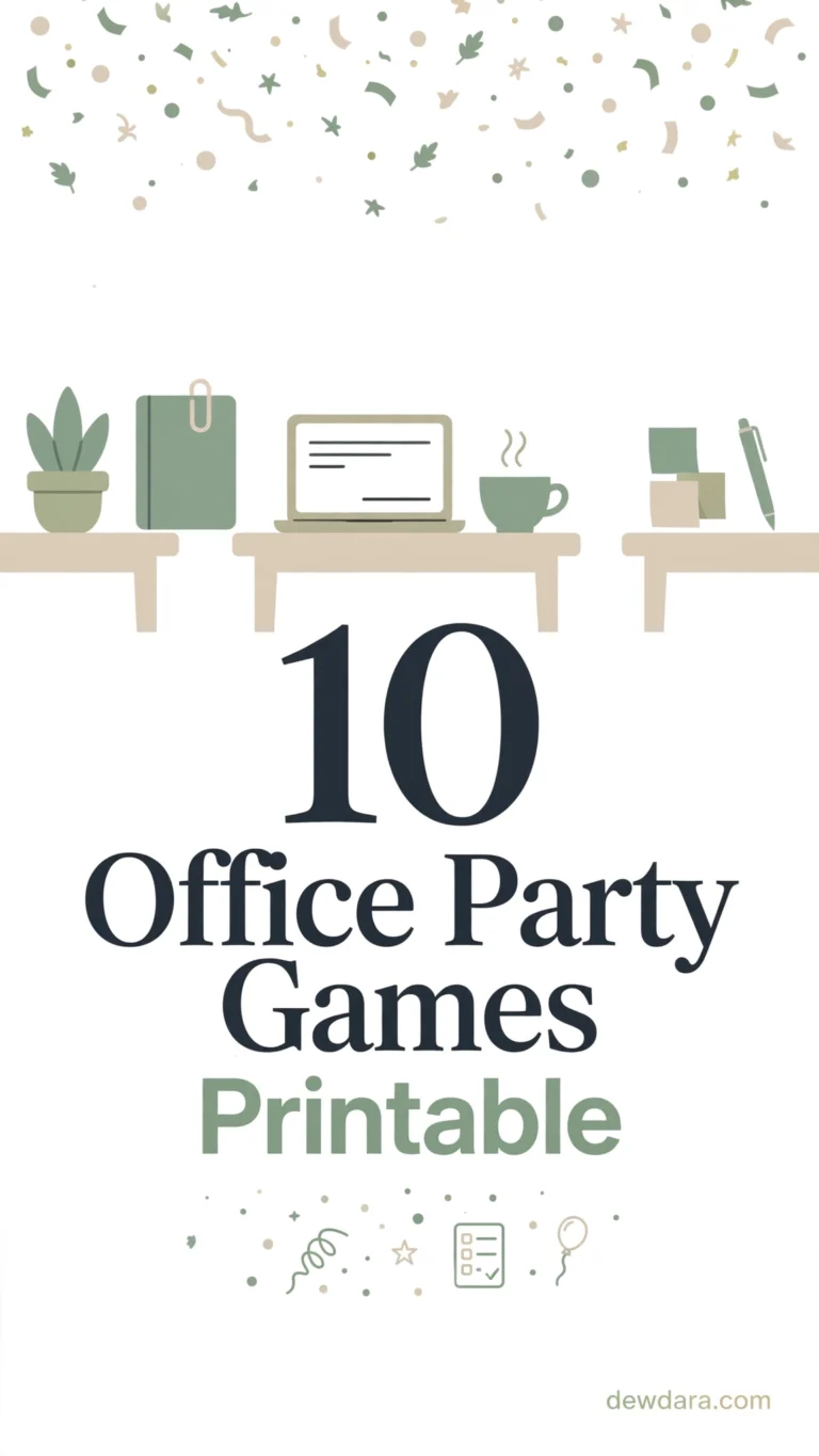 10 Office Party Games Printable