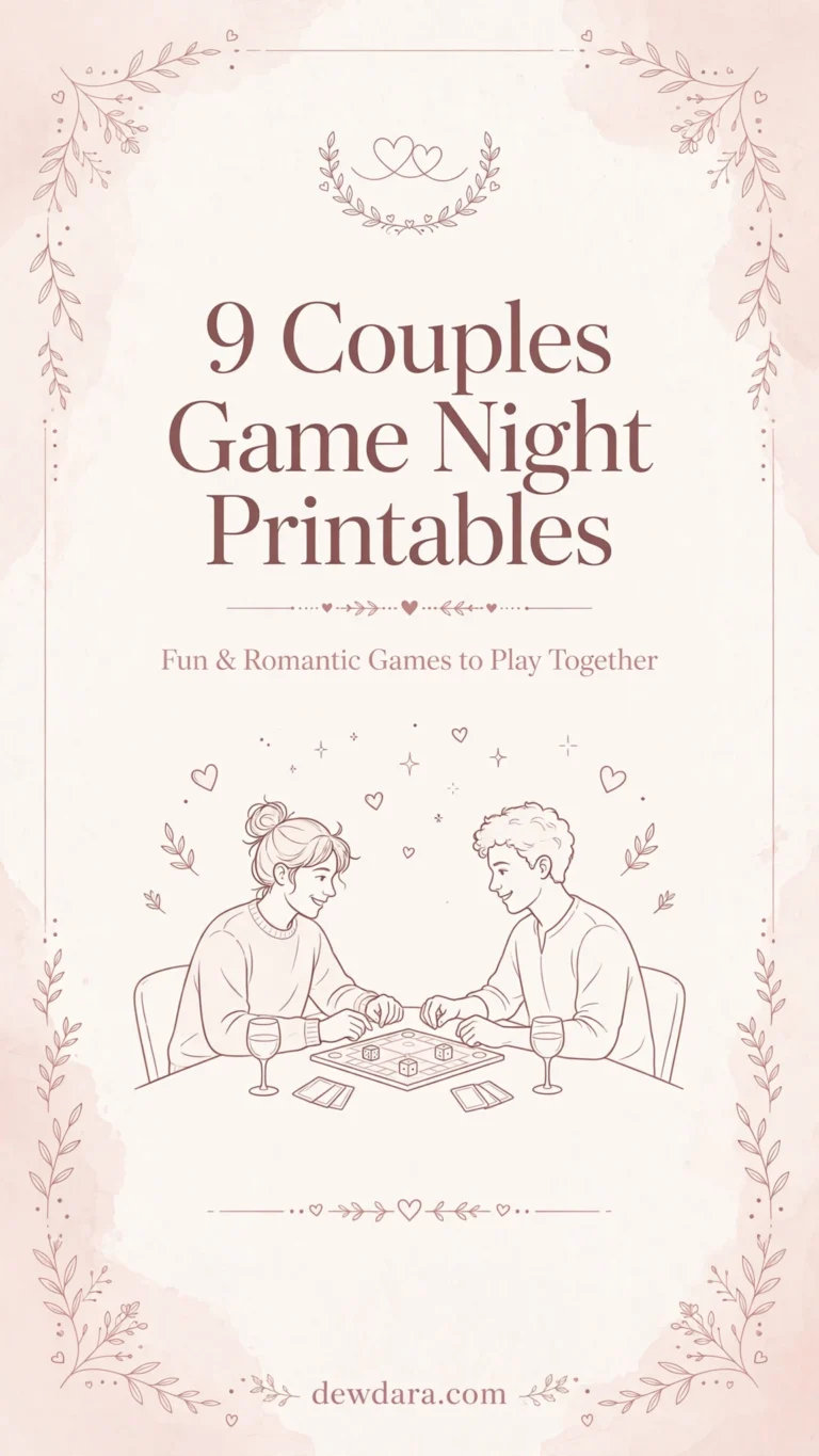 9 Couples Game Night Printable