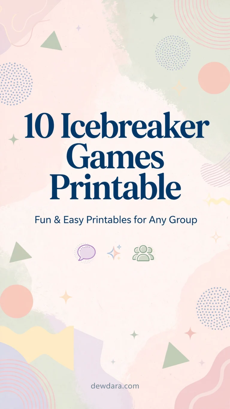 10 Icebreaker Games Printable