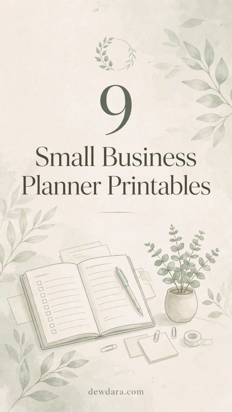 9 Small Business Planner Printable