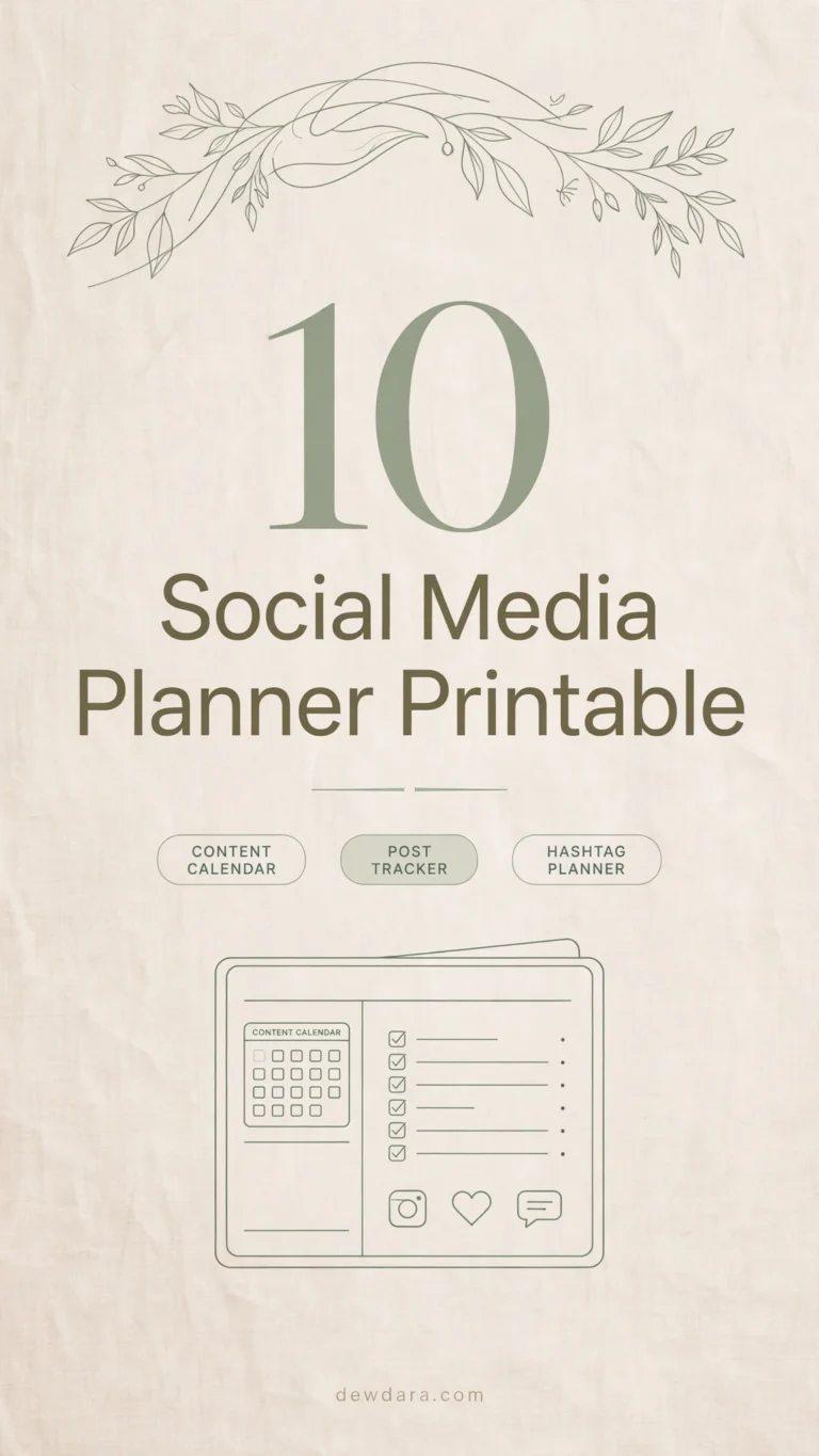 10 Social Media Planner Printable