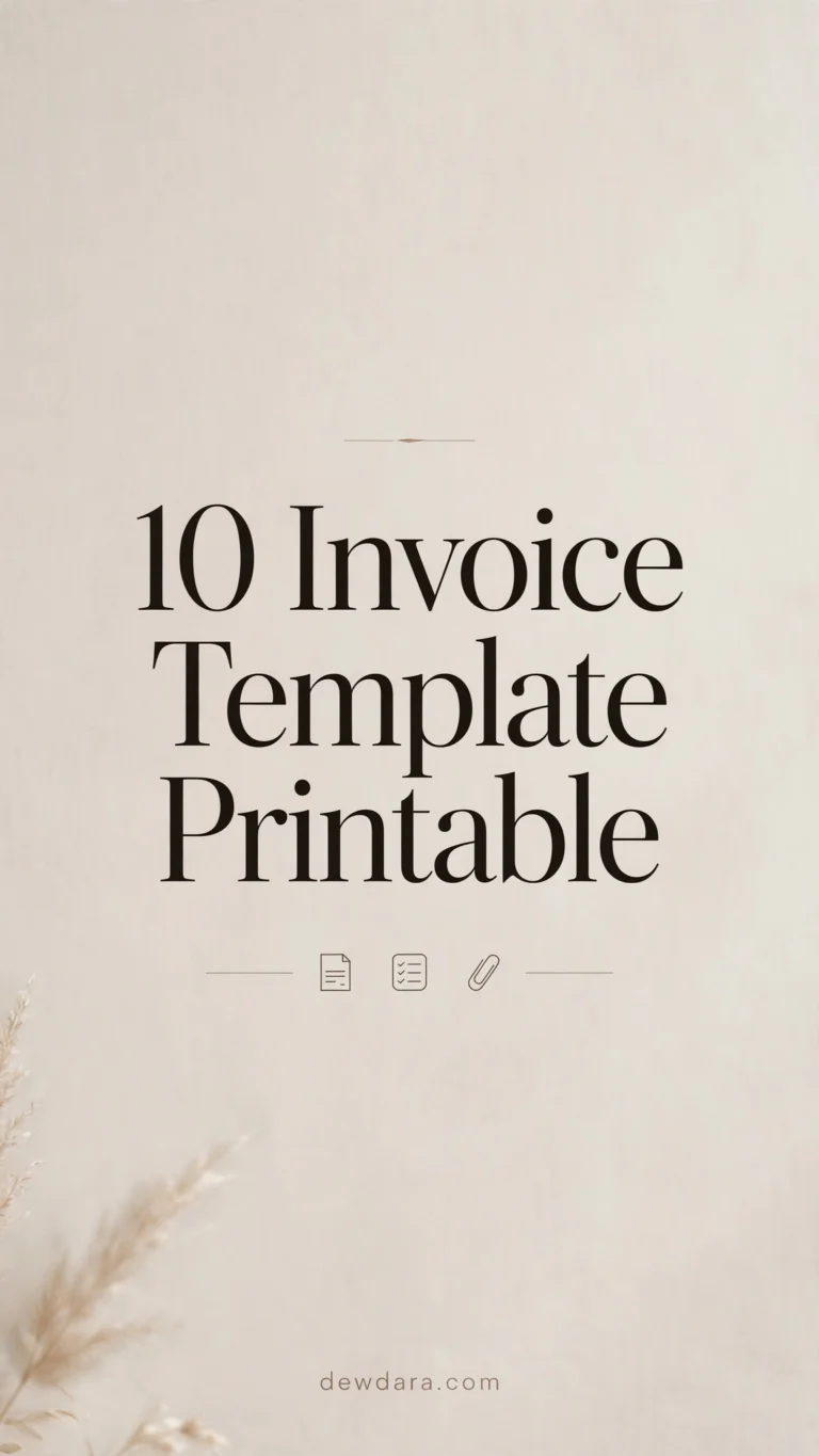 10 Invoice Template Printable