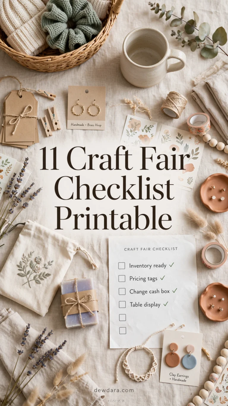 11 Craft Fair Checklist Printable