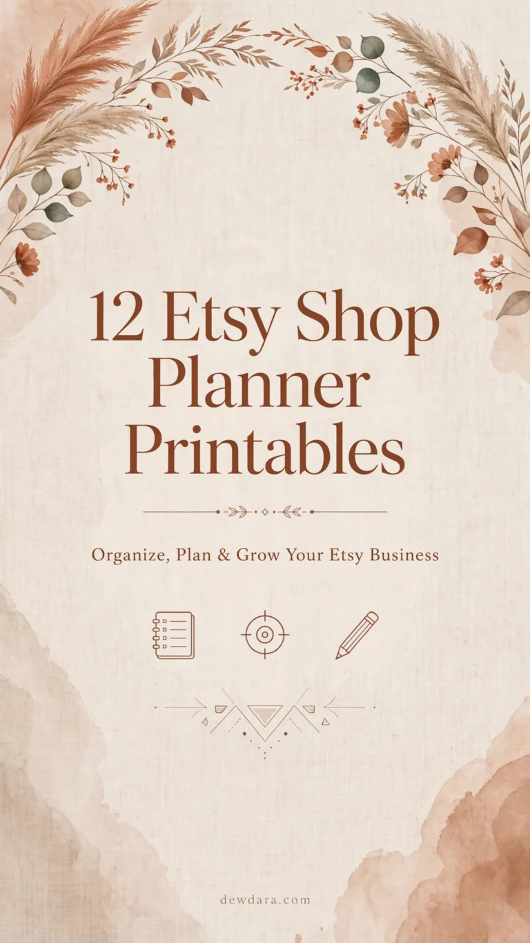 12 Etsy Shop Planner Printable