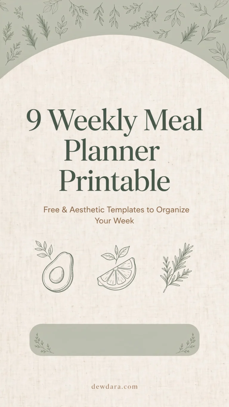 9 Weekly Meal Planner Printable