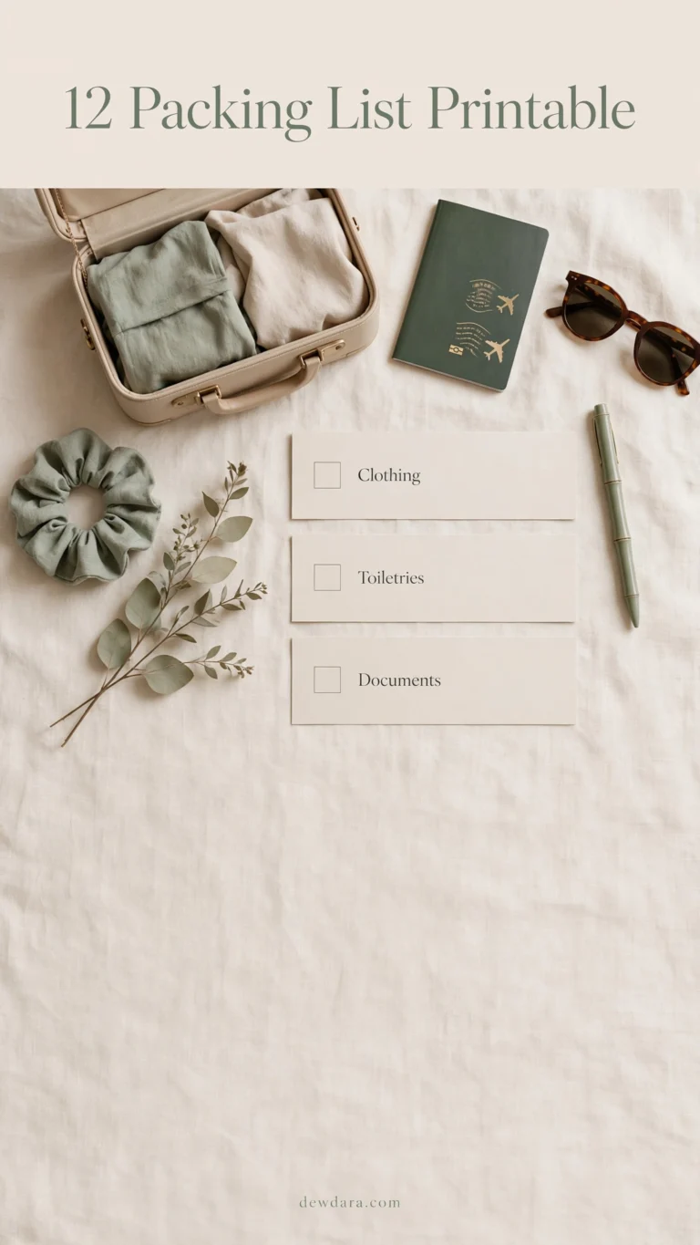 12 Packing List Printable
