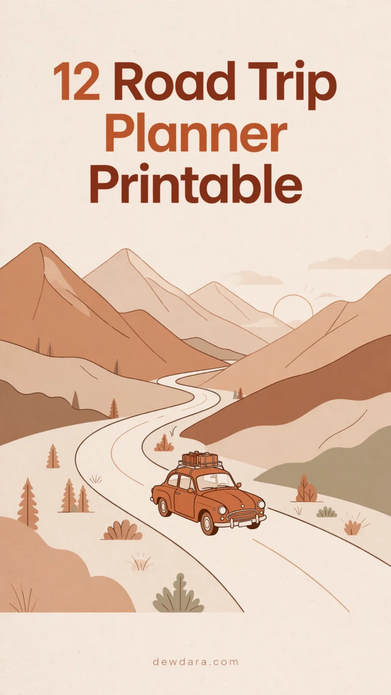 12 Road Trip Planner Printable