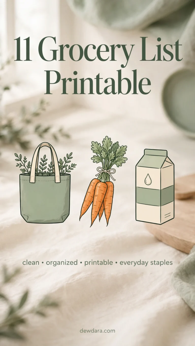 11 Grocery List Printable
